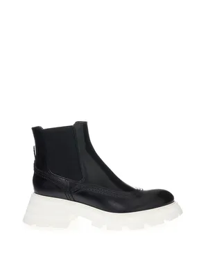 Alexander McQueen ホワイトのブーツ Chelsea ankle boots heel White