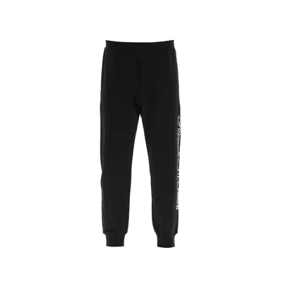 Alexander McQueen ブラックのパンツ Logo Cotton Pants
