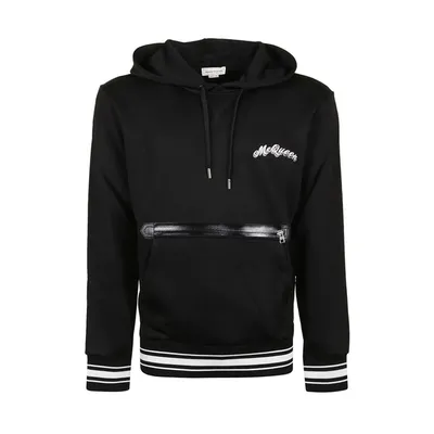 Alexander McQueen ブラックのパーカー Logo Hooded Sweatshirt