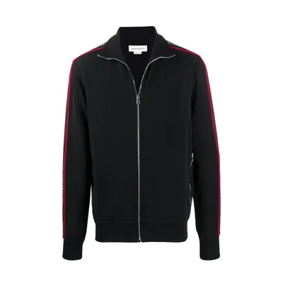 Alexander McQueen ブラックのスウェット Logo Zipped Sweatshirt
