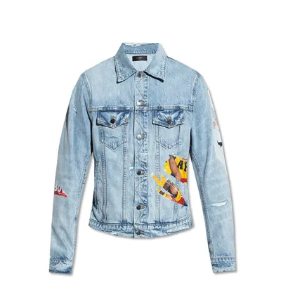 Amiri ブルーのデニム Playboy Magazine Trucker Denim Jacket