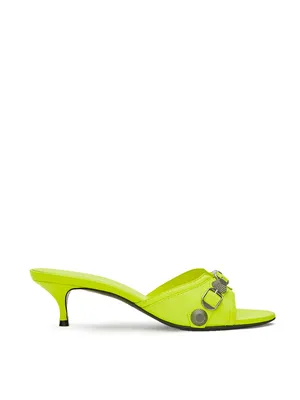 Balenciaga イエローのサンダル Fluorescent Yellow Cagole Mule Slippers