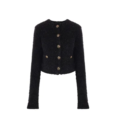 Balenciaga ブラックのカーディガン Crop Bouclé Cardigan