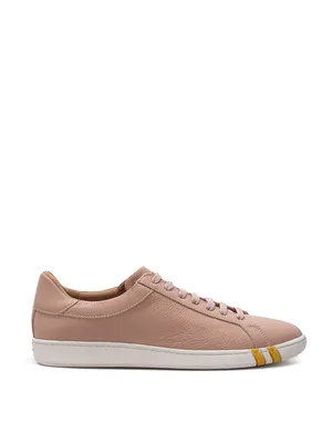 Bally Pink Low Leather Sneakers