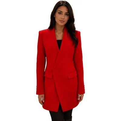 Balmain レッドのコート Coat Single-Breasted Red