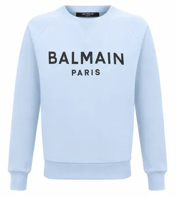 Balmain ブルーのスウェット Sweatshirt Crew Neck Light Blue