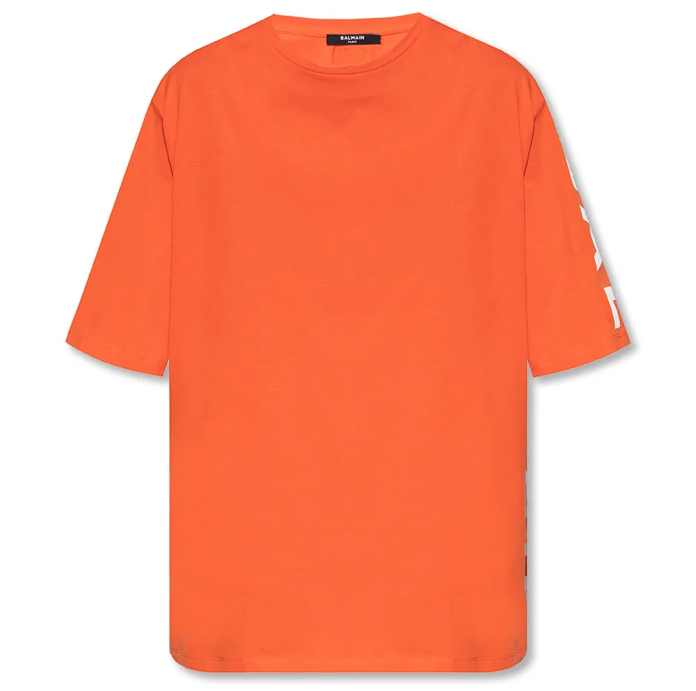Balmain T-Shirt Over Orange