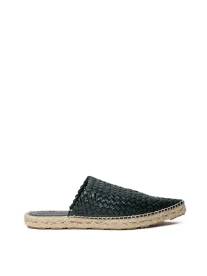 Bottega Veneta グリーンのローファー Dark Green Intreccio Lagoon Espadrilles