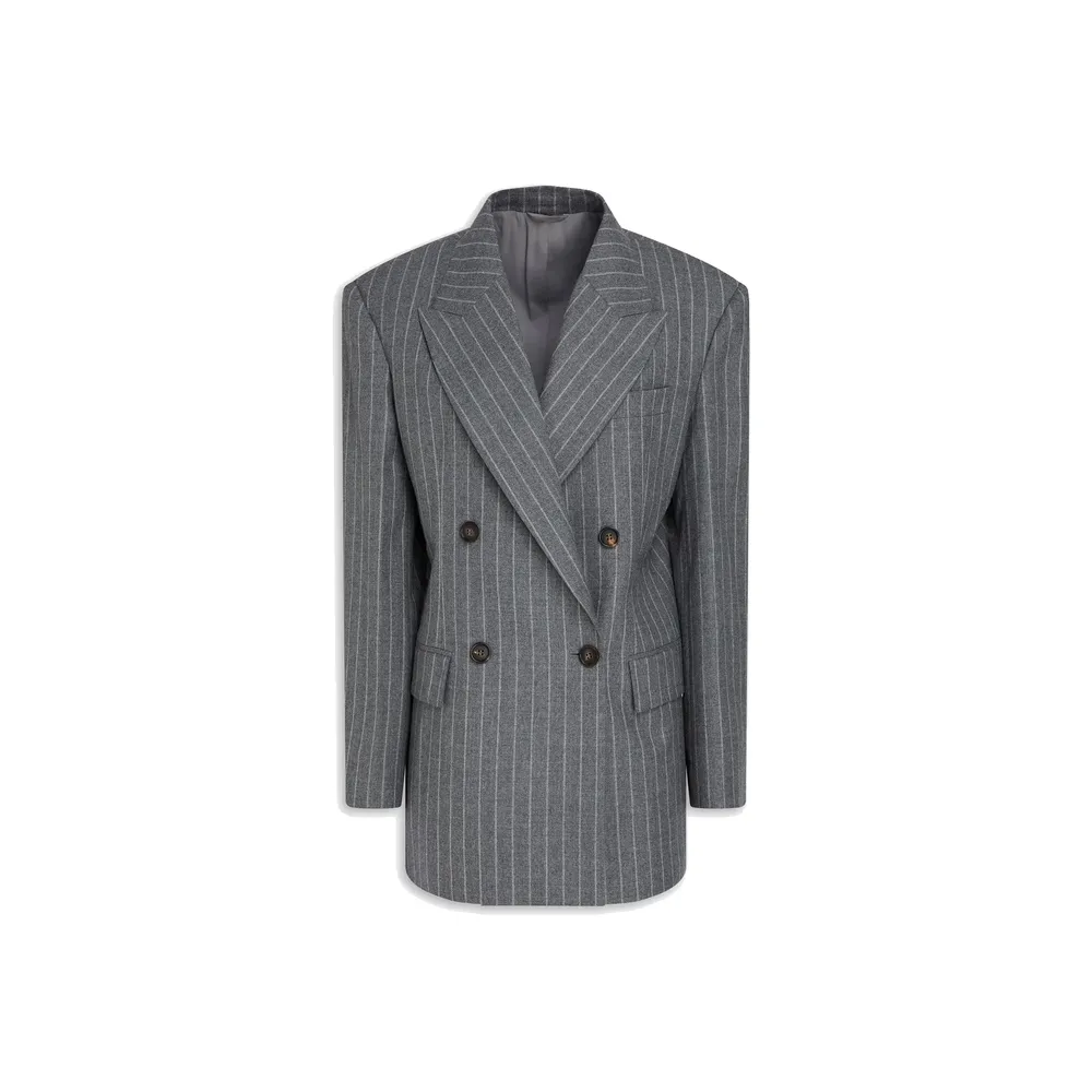 Brunello Cucinelli Pinstriped Wool Blazer