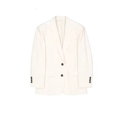 Brunello Cucinelli ホワイトのブレザー Blazer Jacket