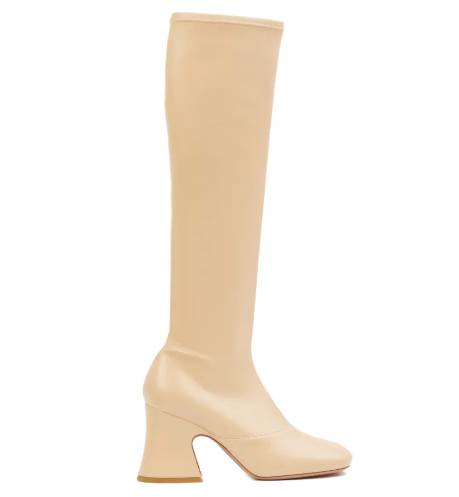 Chloé Janis Heeled Boot Beige