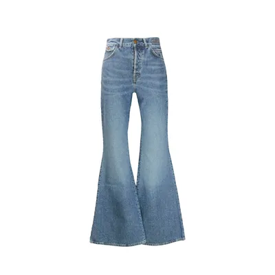 Chloé ブルーのデニム Chloe' Wide Leg Denim Jeans