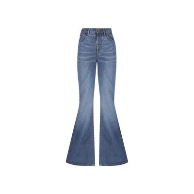 Chloé ブルーのデニム Chloe Cotton Denim Flared Jeans