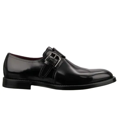 Dolce & Gabbana ブラックのローファー Derby Monkstrap Spazzolato Derby Black