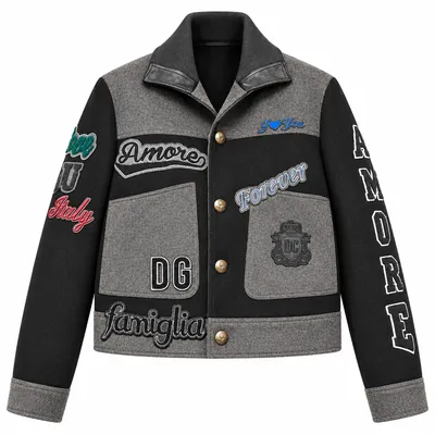 Dolce & Gabbana ブラックのボンバージャケット Bomber Wool Famiglia Black