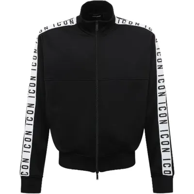Dsquared2 ブラックのスウェット Sweatshirt Bande Logate Black