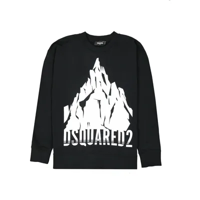 Dsquared2 ブラックのスウェット Cotton Logo Sweatshirt