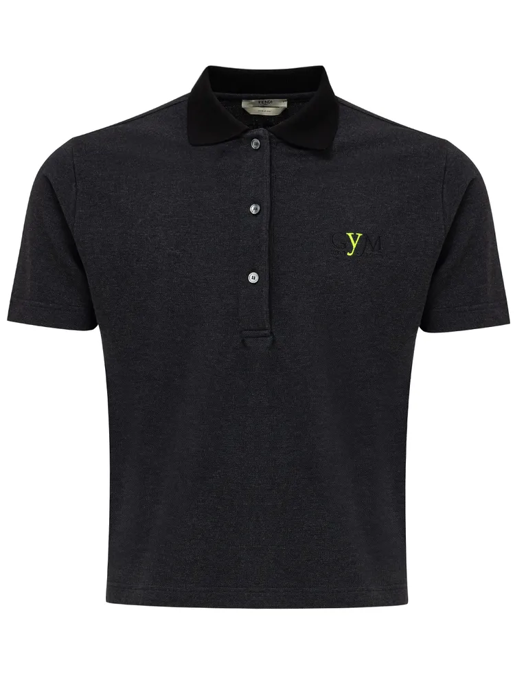 Fendi black short sleeve polo