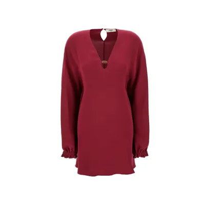 Fendi パープルのワンピース Cady Silk Dress