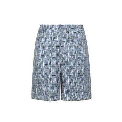 Fendi ブルーのショートパンツ Printed Silk Shorts