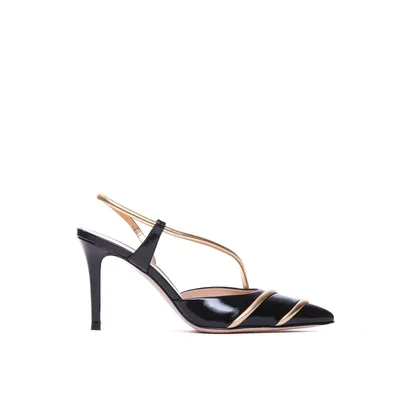 Gianvito Rossi ブラックのパンプス Leather Slingback Pumps