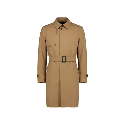 Herno ブラウンのコート Belted Single-Breasted Coat