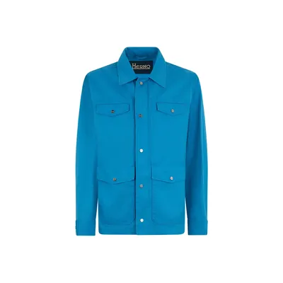 Herno ブルーのシャツ Cargo Shirt Jacket
