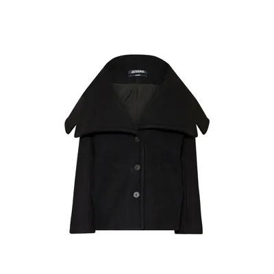 Jacquemus ブラックのジャケット Le Caban Caruso Draped-collar Jacket