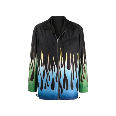 Kenzo ブラックのジャケット Flame Print Reversible Jacket