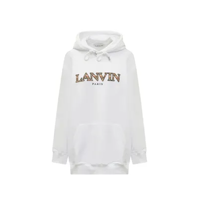 Lanvin ホワイトのパーカー Oversized Logo Hoodie Sweatshirt