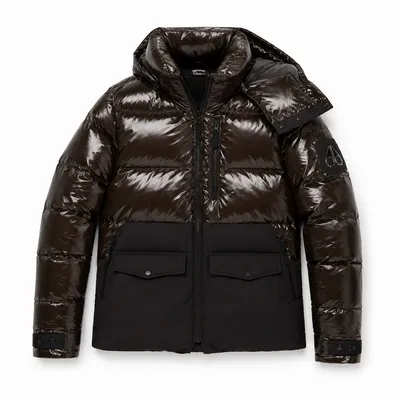 Moose Knuckles ブラウンのジャケット Jacket Padded Glossy Brown