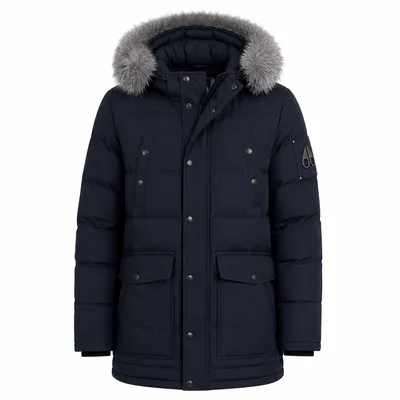 Moose Knuckles ブラックのパーカー Jacket Long Hooded Black