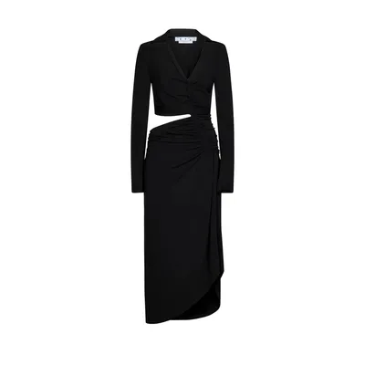 Off-White ブラックのワンピース Cut-Out Midi Dress