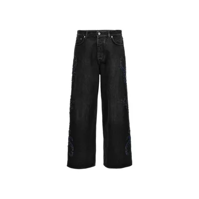 Off-White ブラックのデニム Denim Flared Jeans