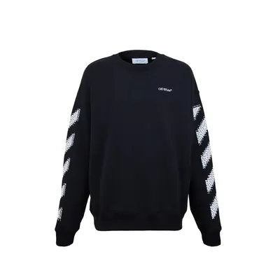 Off-White ブラックのスウェット Off White Pixel Diag Sweatshirt