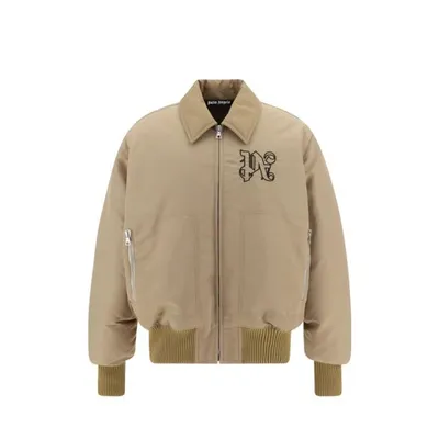 Palm Angels ベージュのボンバージャケット Padded Bomber Jacket