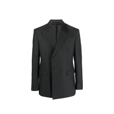 Prada グレーのジャケット Double-Breasted Wool Jacket