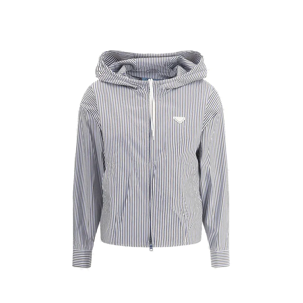 Prada Striped hooded Jacket