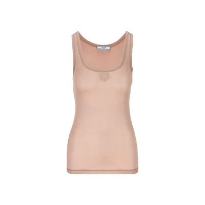 Prada ピンクのTシャツ・トップス Sleeveless Logo Top