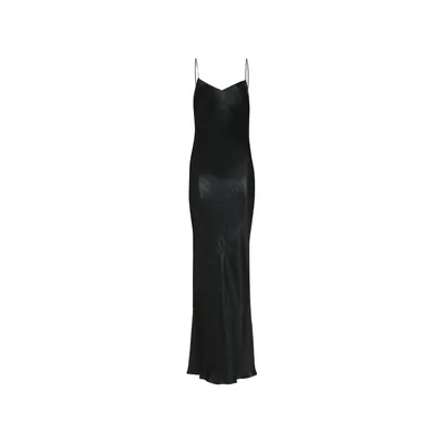 Saint Laurent ブラックのワンピース Satin Long Dress