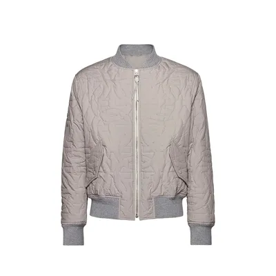 Salvatore Ferragamo グレーのボンバージャケット Quilted Bomber Jacket