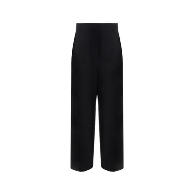 Salvatore Ferragamo ブラックのパンツ Silk And Linen Pants