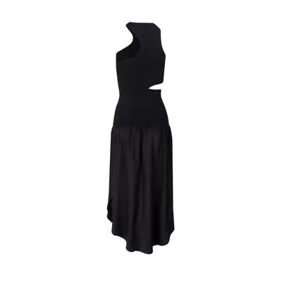 Stella McCartney ブラックのワンピース Silk Cut-Out Maxi Dress