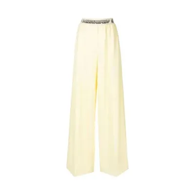 Stella McCartney イエローのパンツ Logo Wool Pants
