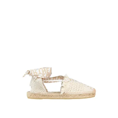 Stella McCartney ベージュのローファー Logo Canvas Espadrilles
