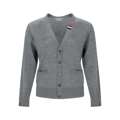 Thom Browne グレーのカーディガン Wool Cardigan
