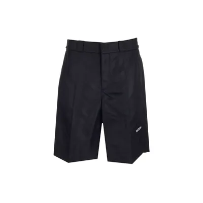 Valentino ブラックのショートパンツ Flower Embroidery Bermuda Shorts