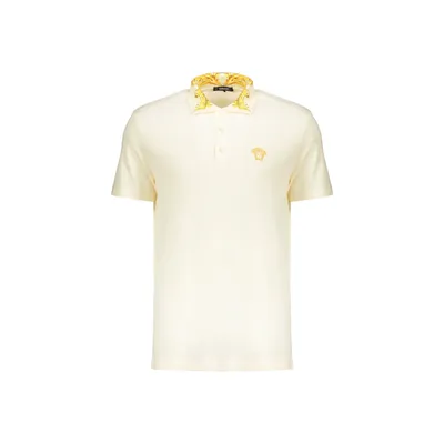 Versace イエローのポロシャツ Contrast Collar Polo