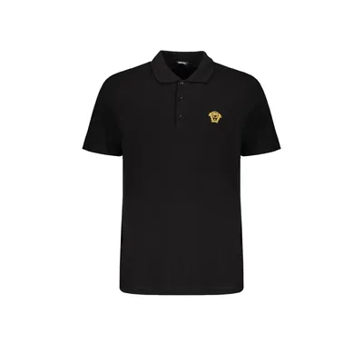 Versace ブラックのポロシャツ Cotton Polo T-shirt