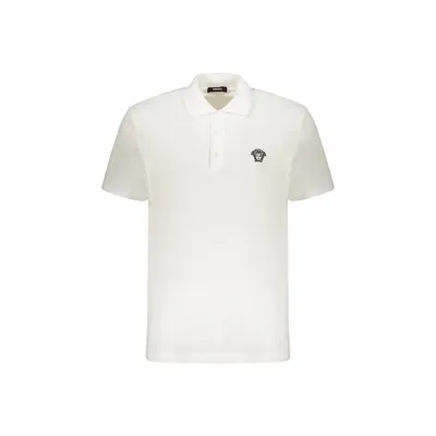 Versace ホワイトのポロシャツ Logo Polo T-shirt